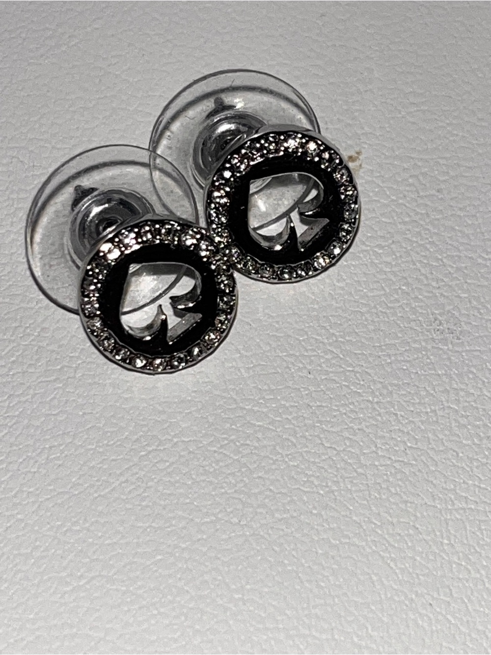 kate spade Lavender Crystal Spade Circle Stud Earrings - Picture 4 of 6